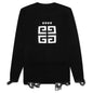 Star Embroidered 4G Logo Cardigan - Black/White