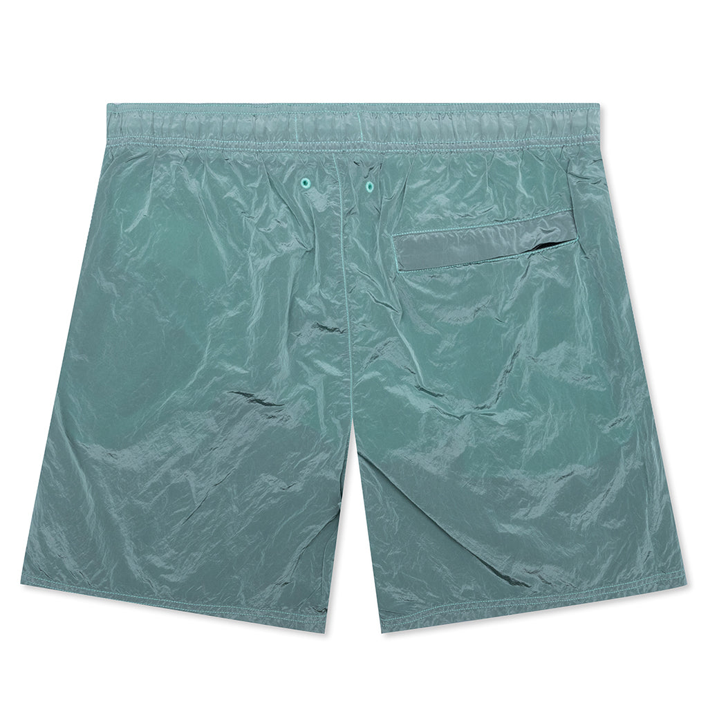Nylon Metal Swim Trunks B0943 - Aqua