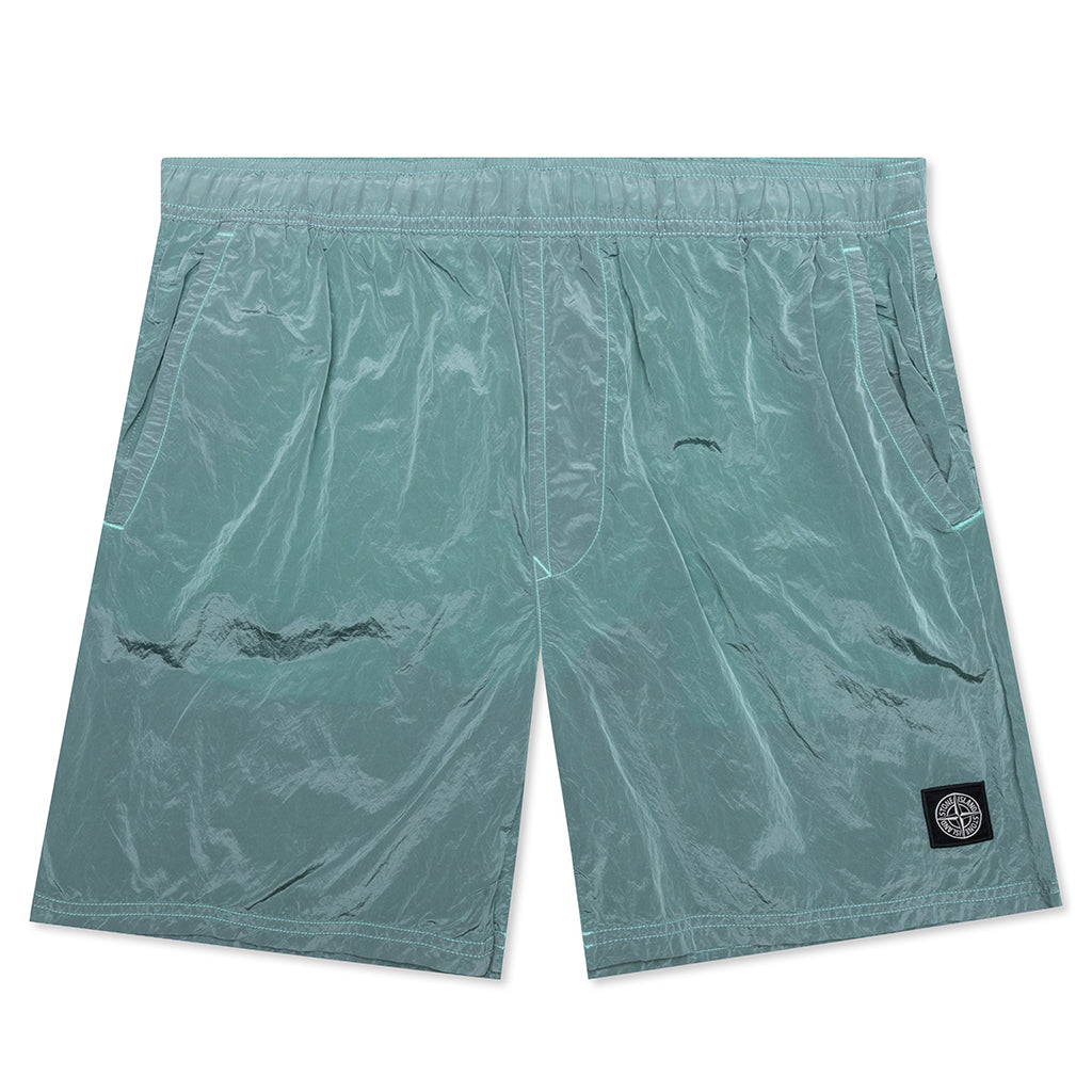 Nylon Metal Swim Trunks B0943 - Aqua