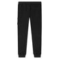 Cotton Fleece Cargo Pants - Black