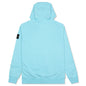 Cotton Hooded Full Zip Sweatshirt - Aqua