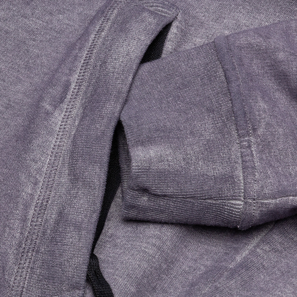 Dust Color Treatment Zip Sweatshirt - Magenta Melange