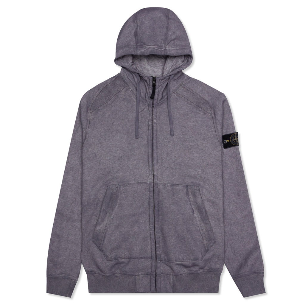 Dust Color Treatment Zip Sweatshirt - Magenta Melange