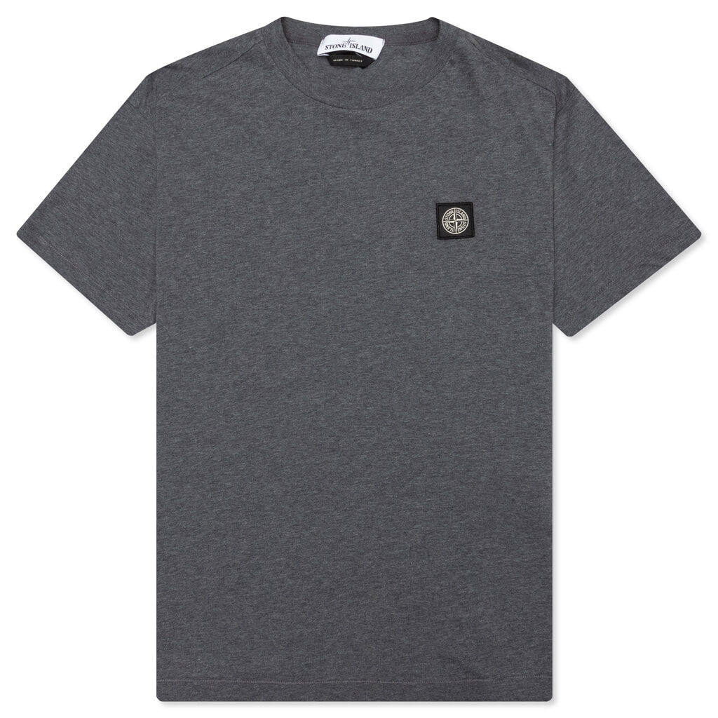 Patch Logo S/S Tee - Melange Dark Grey