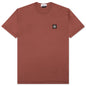 Patch Logo S/S Tee - Brick Red