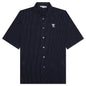 Stripe Button-Up Shirt - Navy/White