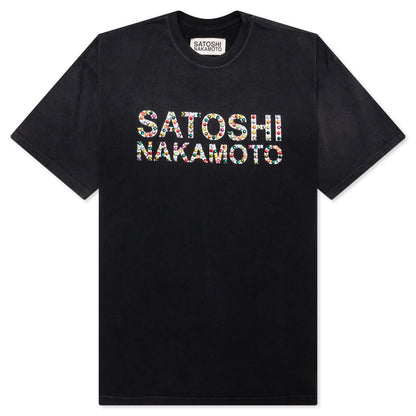 Studded Logo Tee - Washed Black