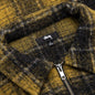 Wool Plaid Zip Shirt - Yellow
