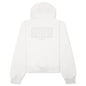 Reverse Applicated Stitch Logo Zipped Hoodie - Ecru