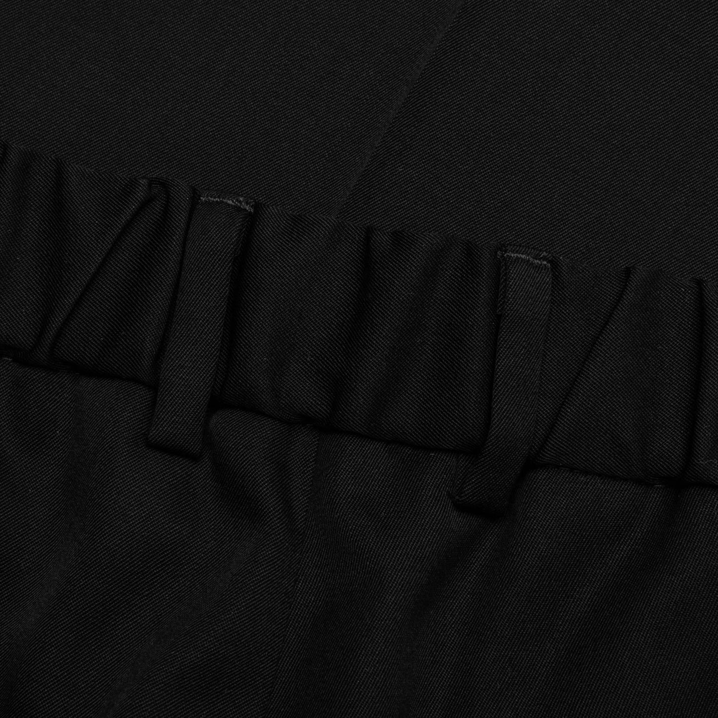 Straight Leg Wool Trouser - Black