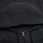 Reverse Applicated Stitch Logo Zipped Hoodie - Washed Black