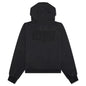 Reverse Applicated Stitch Logo Zipped Hoodie - Washed Black