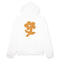 Organic Cotton Hoodies With Wordsearch Flower Print - Natural White