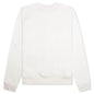 White Cotton Sweatshirt With Gingham Logo - Natural White