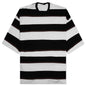 Cotton Jersey Multi Border T-Shirt - Black/Brown/White