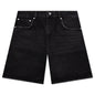 Tailored Denim Shorts - Black