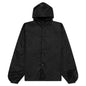 Textured Nylon Hooded Coaches Jacket - Black