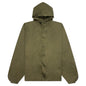 Textured Nylon Hooded Coaches Jacket - Military