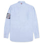 Thom Brown Seamed 4-Bar Oxford Straight Fit Shirt - Light Blue