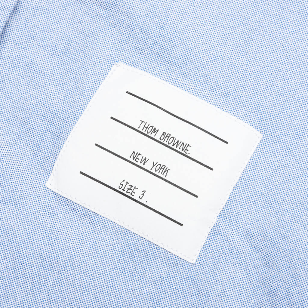 Thom Brown Seamed 4-Bar Oxford Straight Fit Shirt - Light Blue