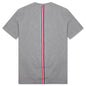 Center Back Stripe Pique Tee - Light Grey