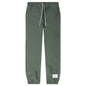 Contrast White Stitching Track Pants - Dark Green