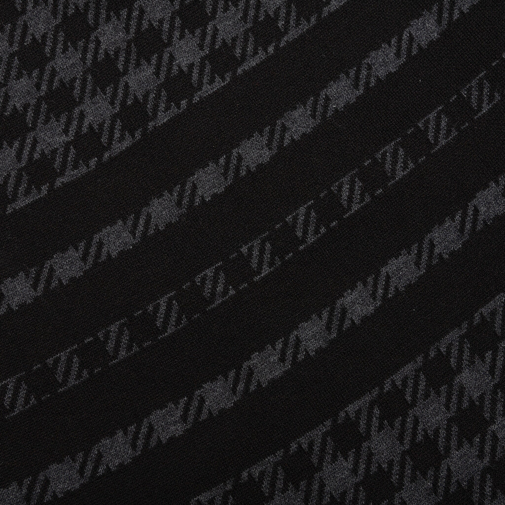 Cotton Gunclub Check Jacquard 4-Bar Sweatpants - Black