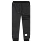 Cotton Gunclub Check Jacquard 4-Bar Sweatpants - Black