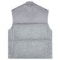 Downfilled Snap Front Vest - Light Grey