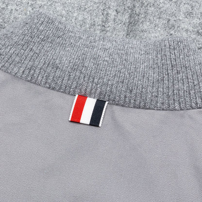 Downfilled Snap Front Vest - Light Grey