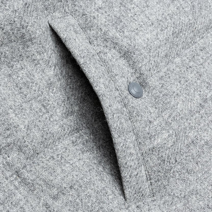 Downfilled Snap Front Vest - Light Grey