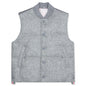 Downfilled Snap Front Vest - Light Grey