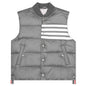 Downfilled Snap Front Vest - Medium Grey