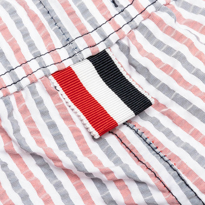 Drawcord Waist Swim Short - Red/White/Blue