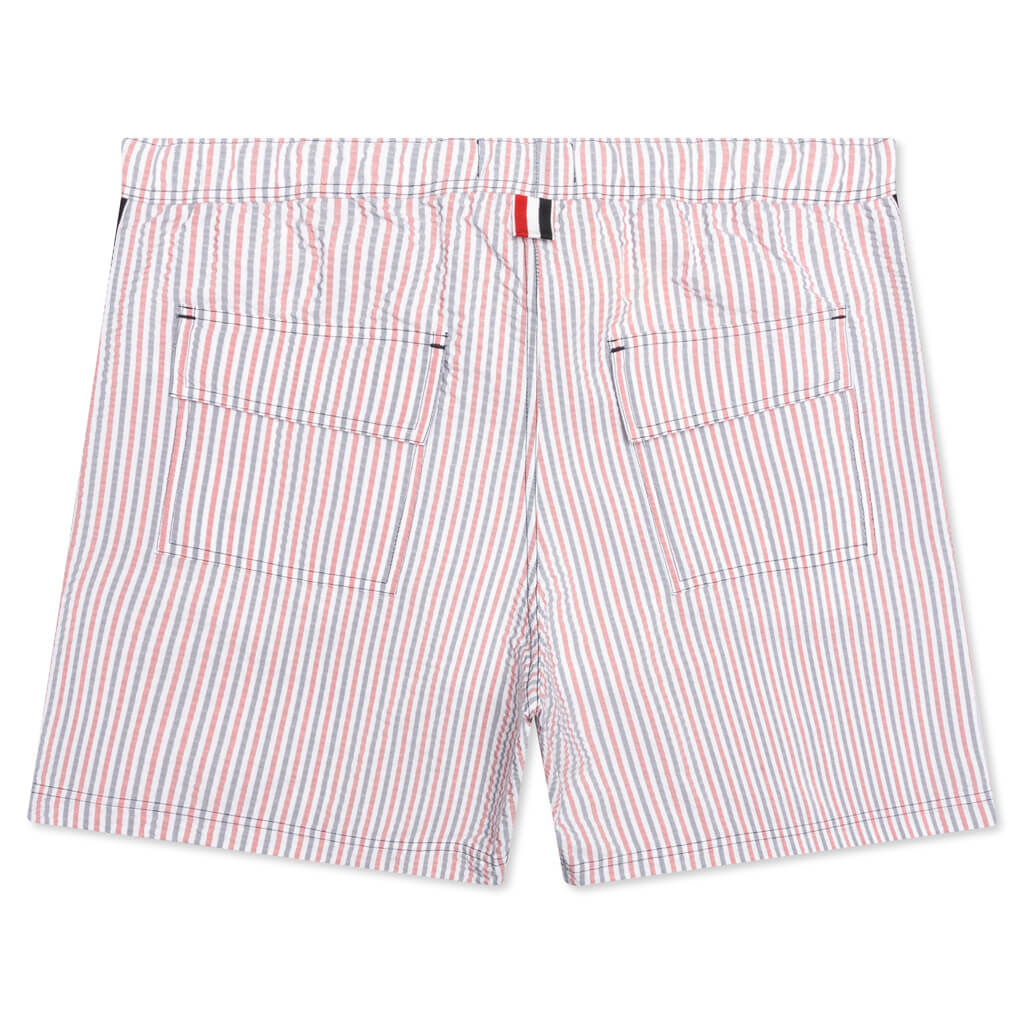 Drawcord Waist Swim Short - Red/White/Blue