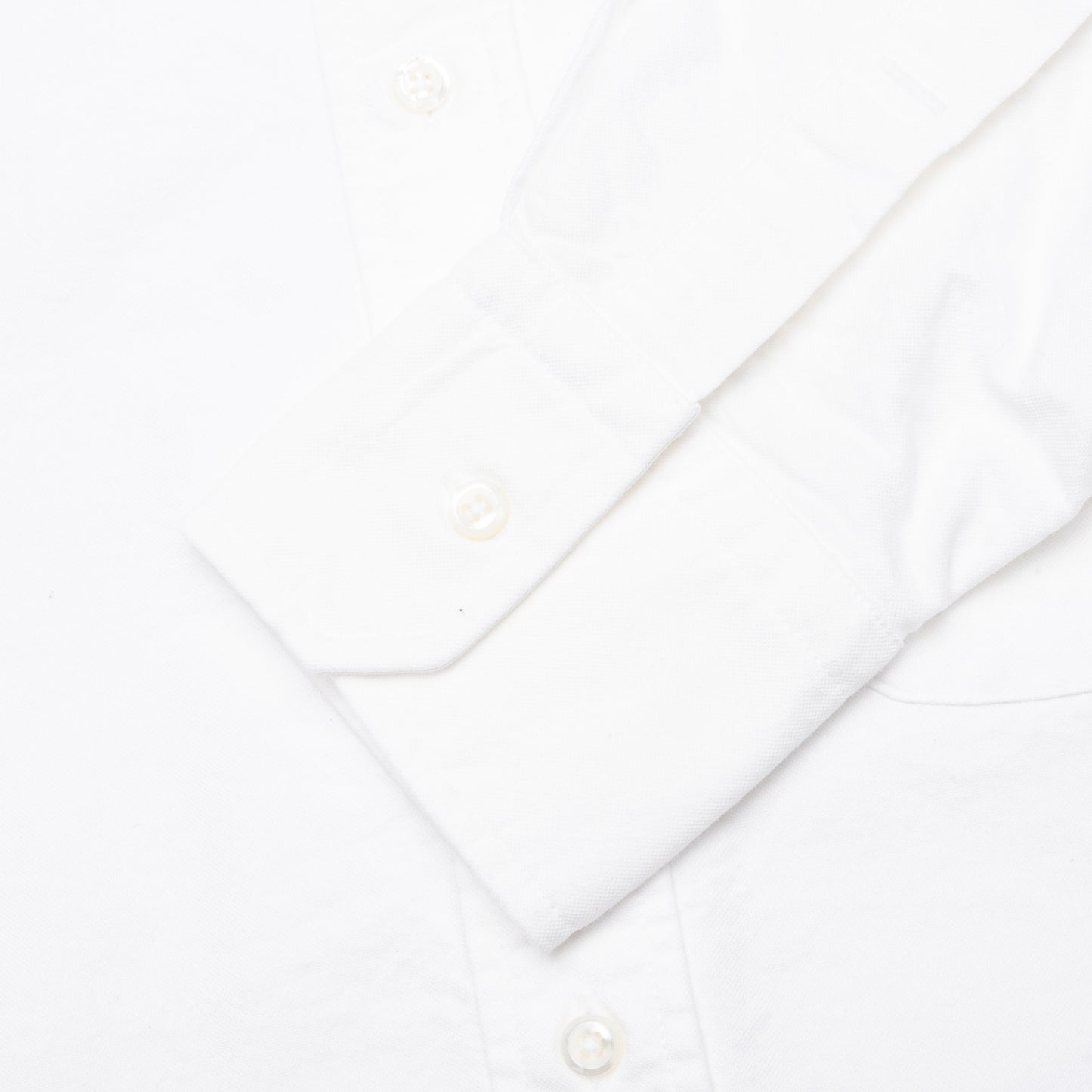 Elbow Patch Straight Fit Button Down L/S Shirt - White