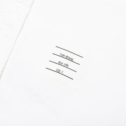 Elbow Patch Straight Fit Button Down L/S Shirt - White