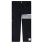 Packable 4Bar Trousers w/ Seamed in Mesh - Navy