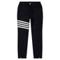 Snap Front Elastic Track Trouser - Navy