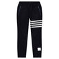 Snap Front Elastic Track Trouser - Navy
