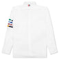 Straight Fit w/ Silk 4 Bar in Poplin Shirt - White