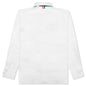 Straight Fit w/ Trompe L'oeil Silk Tie Shirt - White