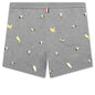 Sweat Shorts w/ Emb Birds - Medium Grey