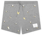 Sweat Shorts w/ Emb Birds - Medium Grey