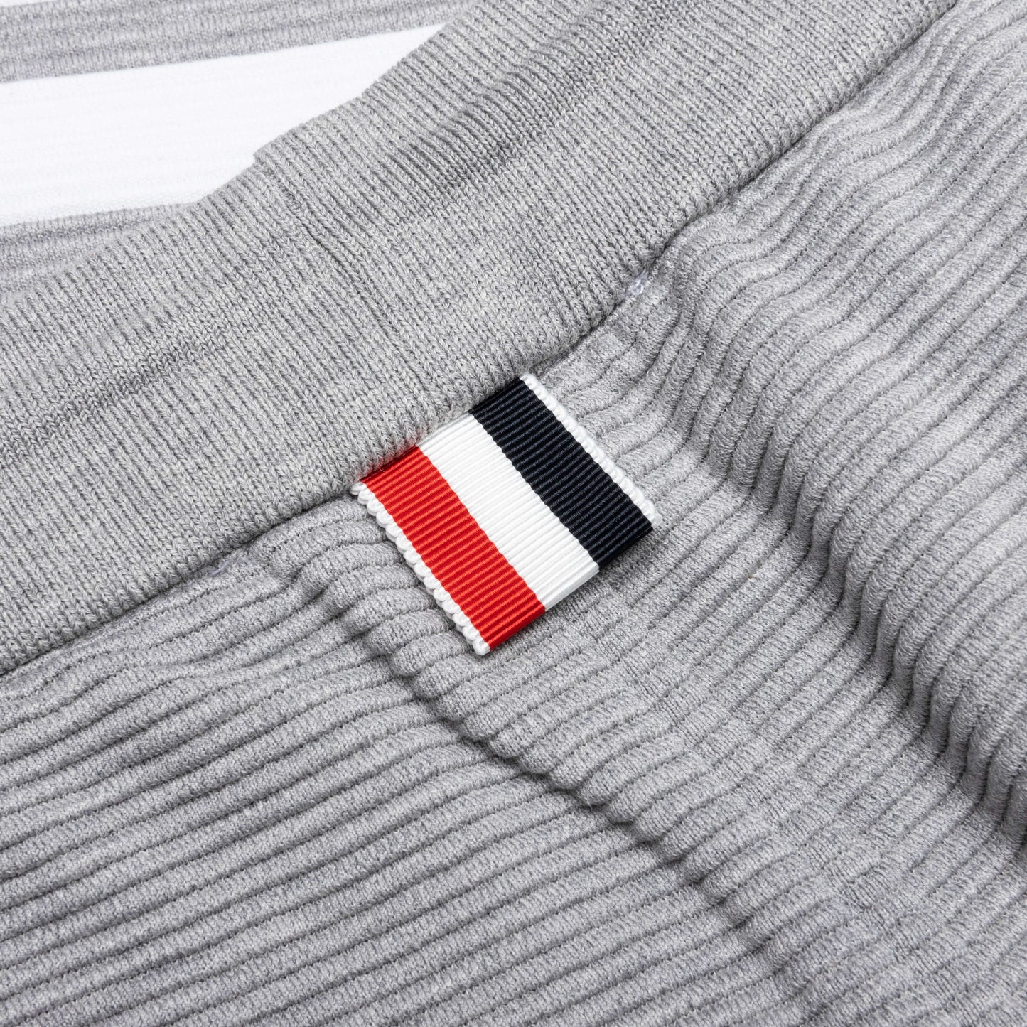 Sweat Shorts w/ 4Bar Ottoman Rib - Light Grey