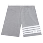 Sweat Shorts w/ 4Bar Ottoman Rib - Light Grey