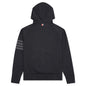 Waffle Raglan Sleeve 4-Bar Zip Hoodie - Charcoal