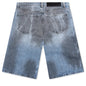 Thrashed Baggy 5 Pocket Shorts - Light Wash