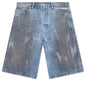 Thrashed Baggy 5 Pocket Shorts - Light Wash