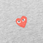 Tri Red Heart Logo Print T-Shirt - Grey